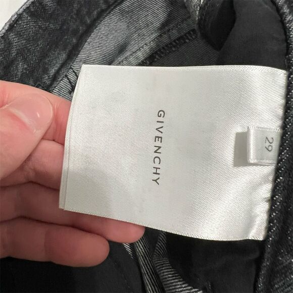 Givenchy Women's Distressed Gray Denim Bermuda Shorts Size 29 - Picture 7 of 15